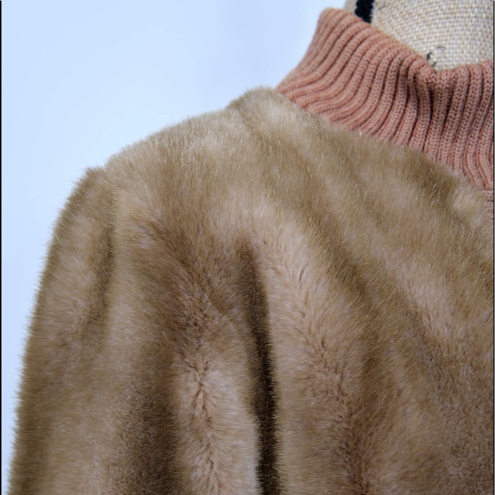 Lilli Ann Faux Fur Bomber Coat - Picture 5 of 11